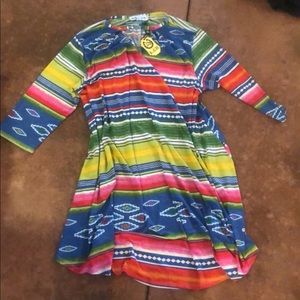 L&B brand serape dress NWT size small